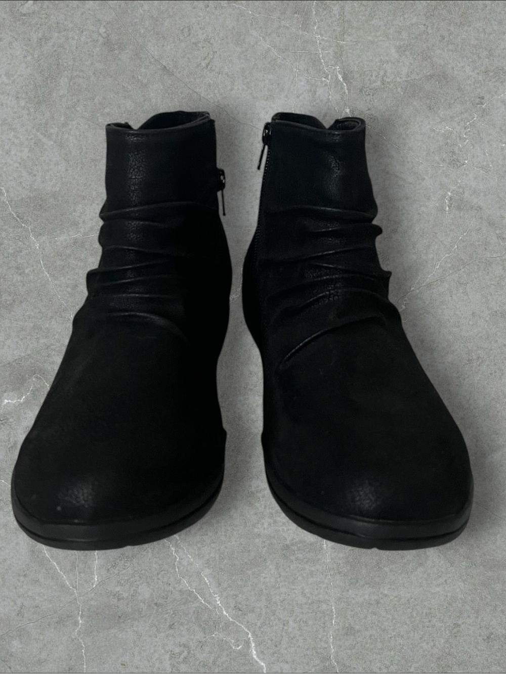 Skechers Black Women's Slouch Ankle Boots with Side Zip